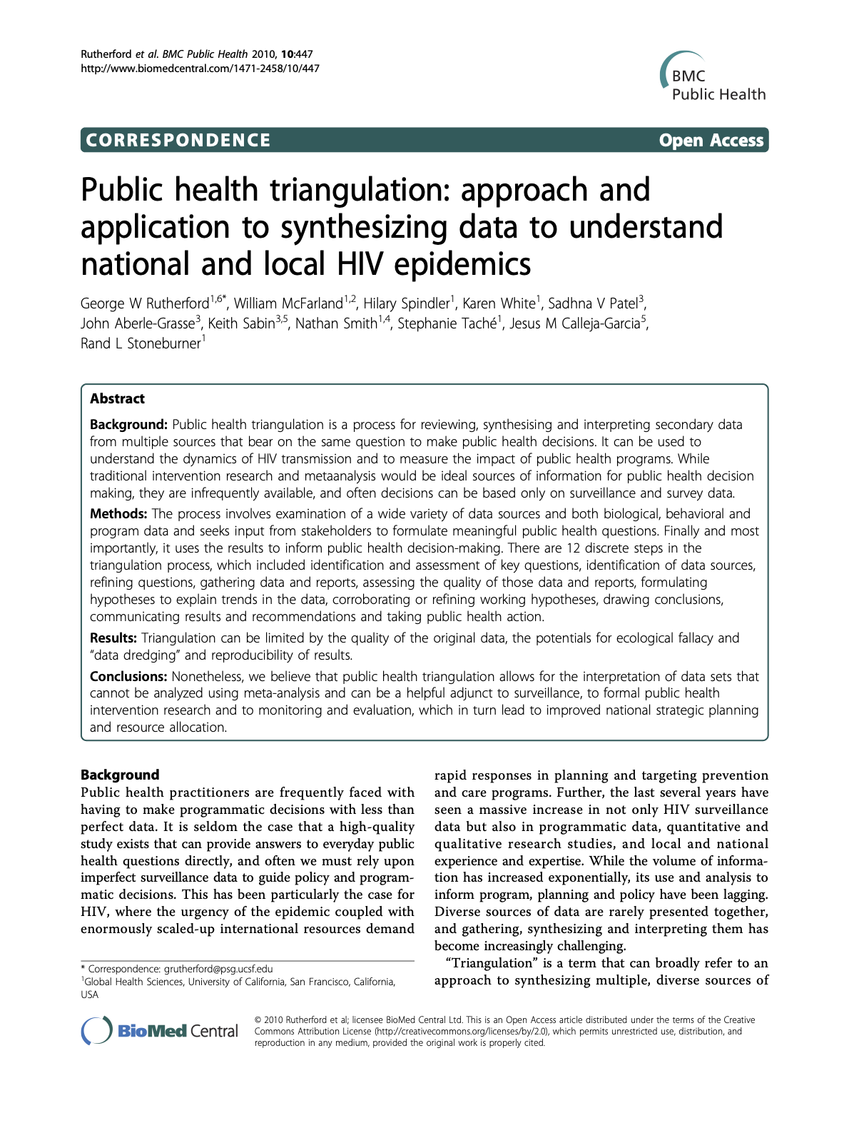 Public Health Triangulation