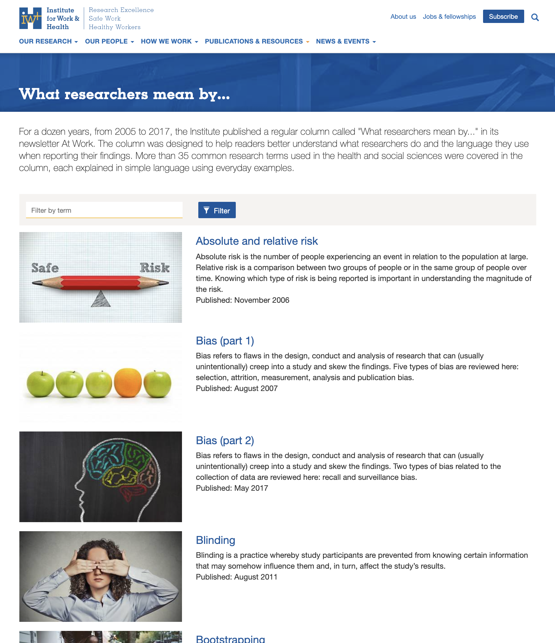 What do Researchers Mean by…