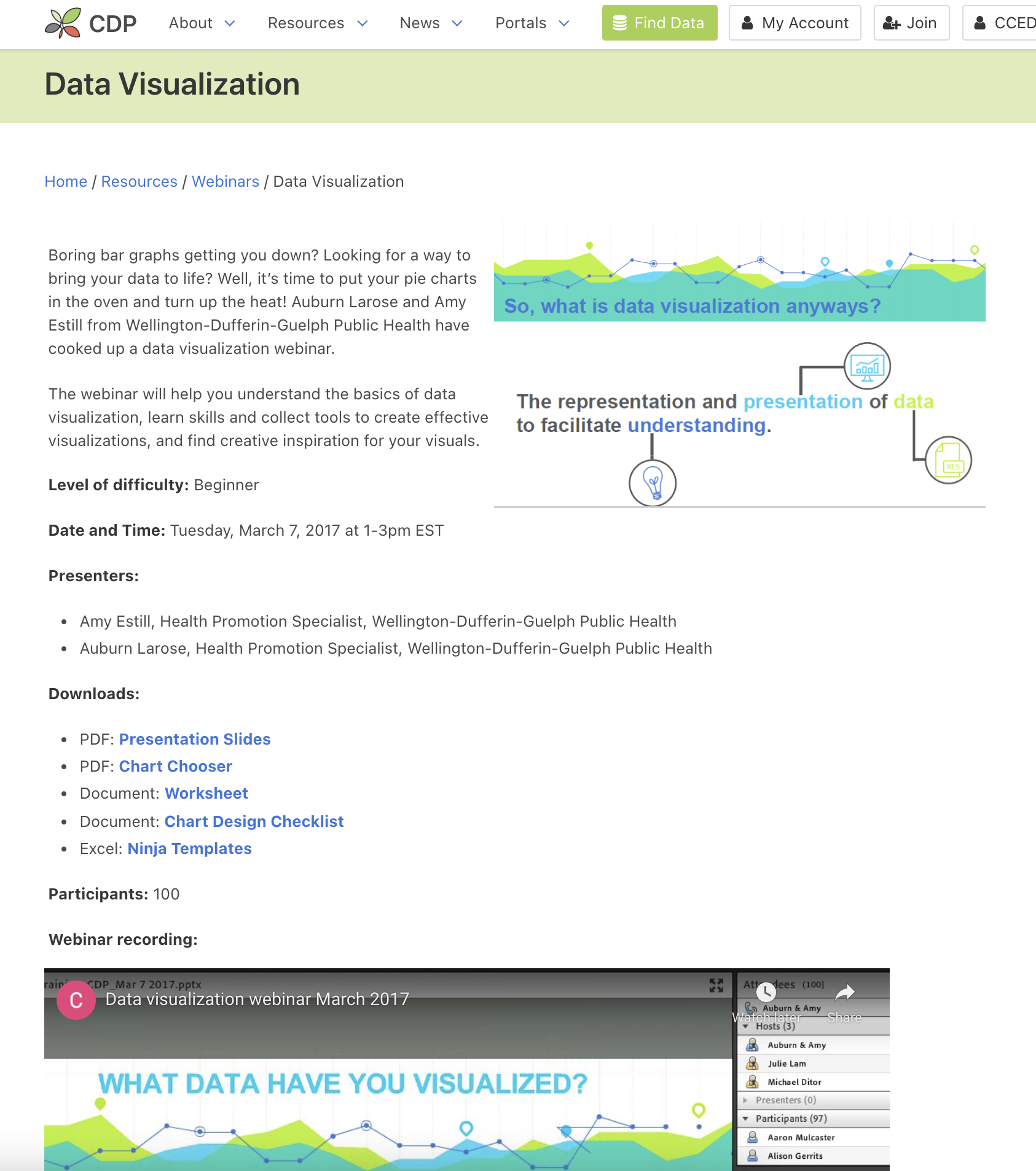 Using Data to Tell a Story: Data Visualization Webinar, Tools and Solutions